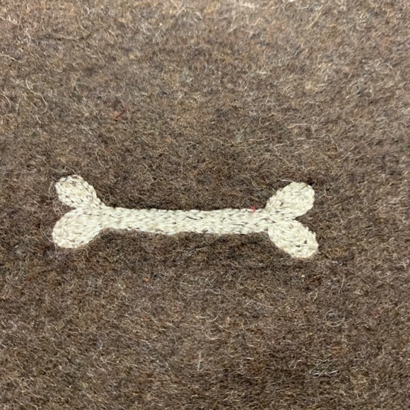 Mungo & Maud Brown Wool Felt Embroidered Grooming Bag-NWT - Picture 5 of 8